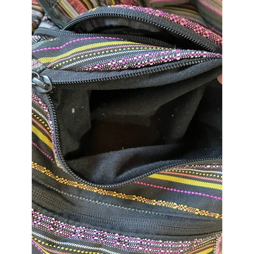 Dakine Striped Backpack Black Pink Yellow School Travel Laptop Bag Unisex